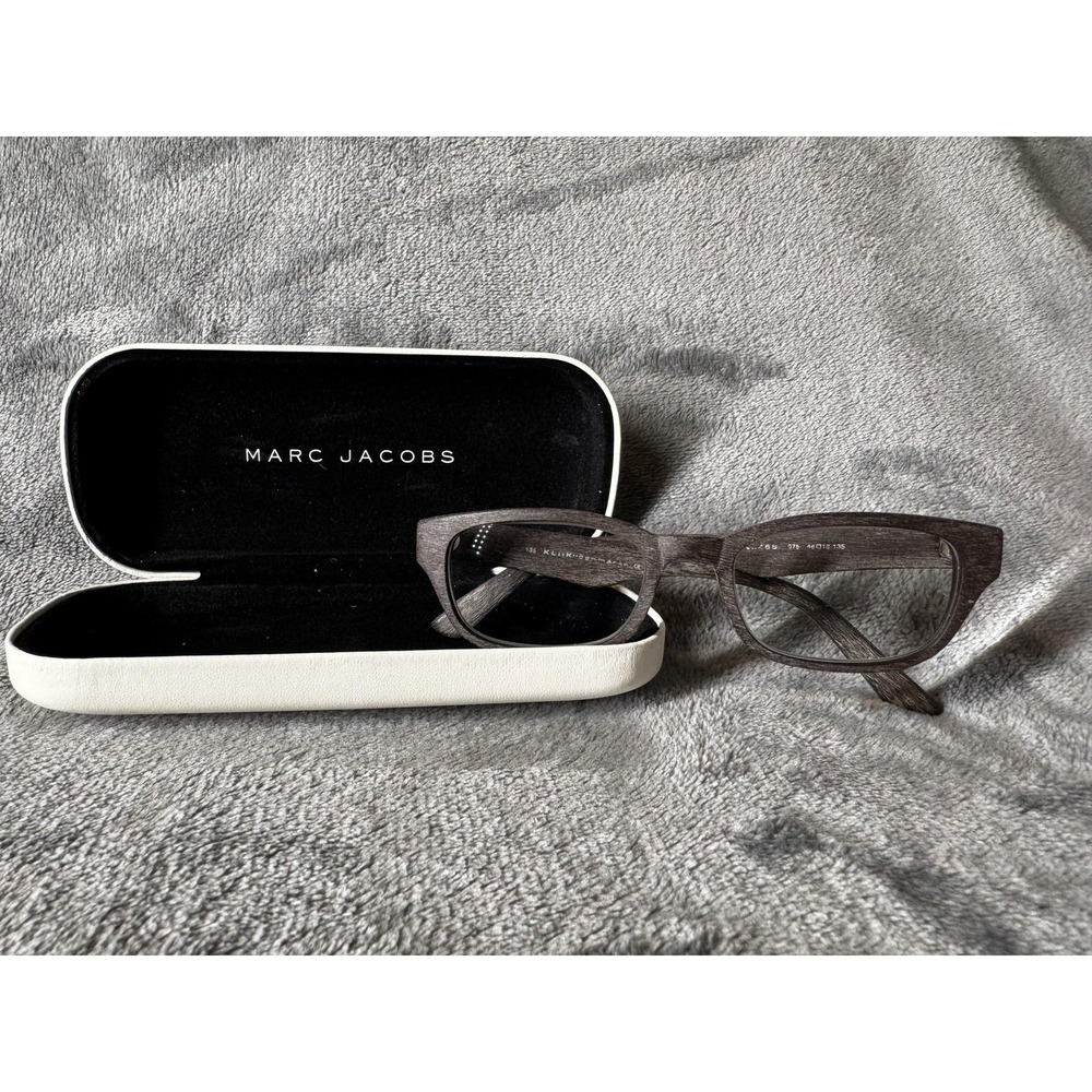 KLiiK denmark 168 Eyeglasses Frames 48-18-135 Brown Woodgrain Rectangular
